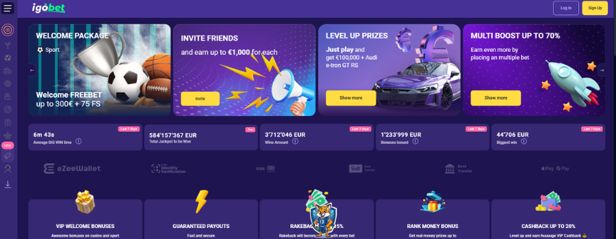 Igo.bet bookmaker zonder CRUKS